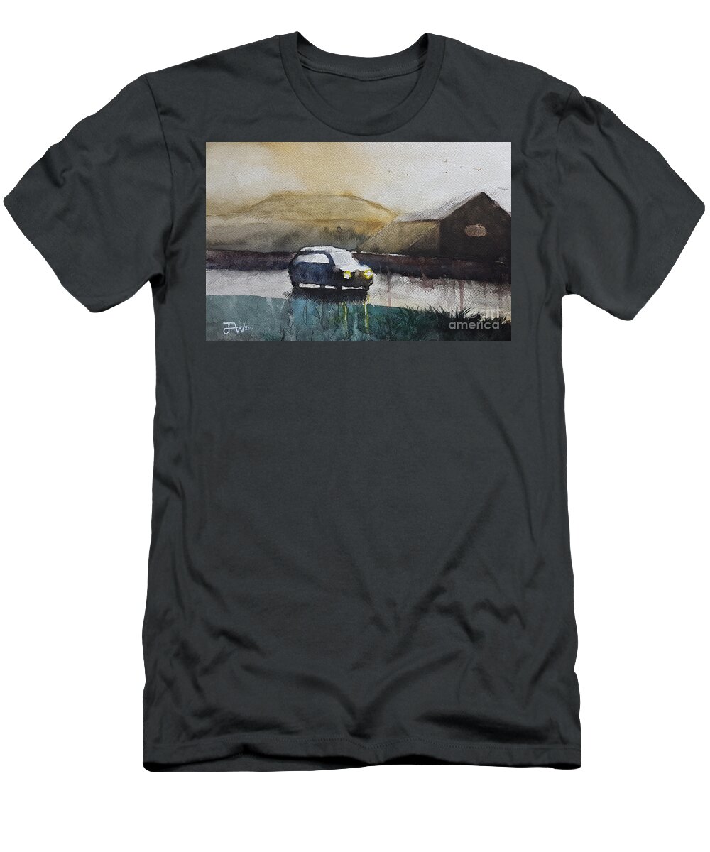 Rain T-Shirt featuring the painting Summer Rain by Jerome Wilson