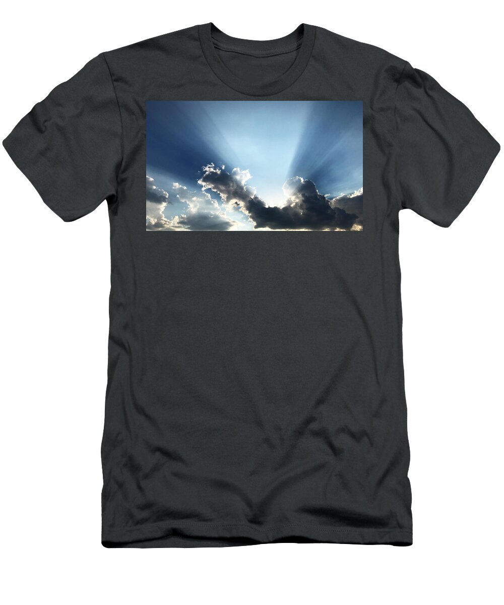Clouds T-Shirt featuring the photograph Sunburst by Jeff Iverson