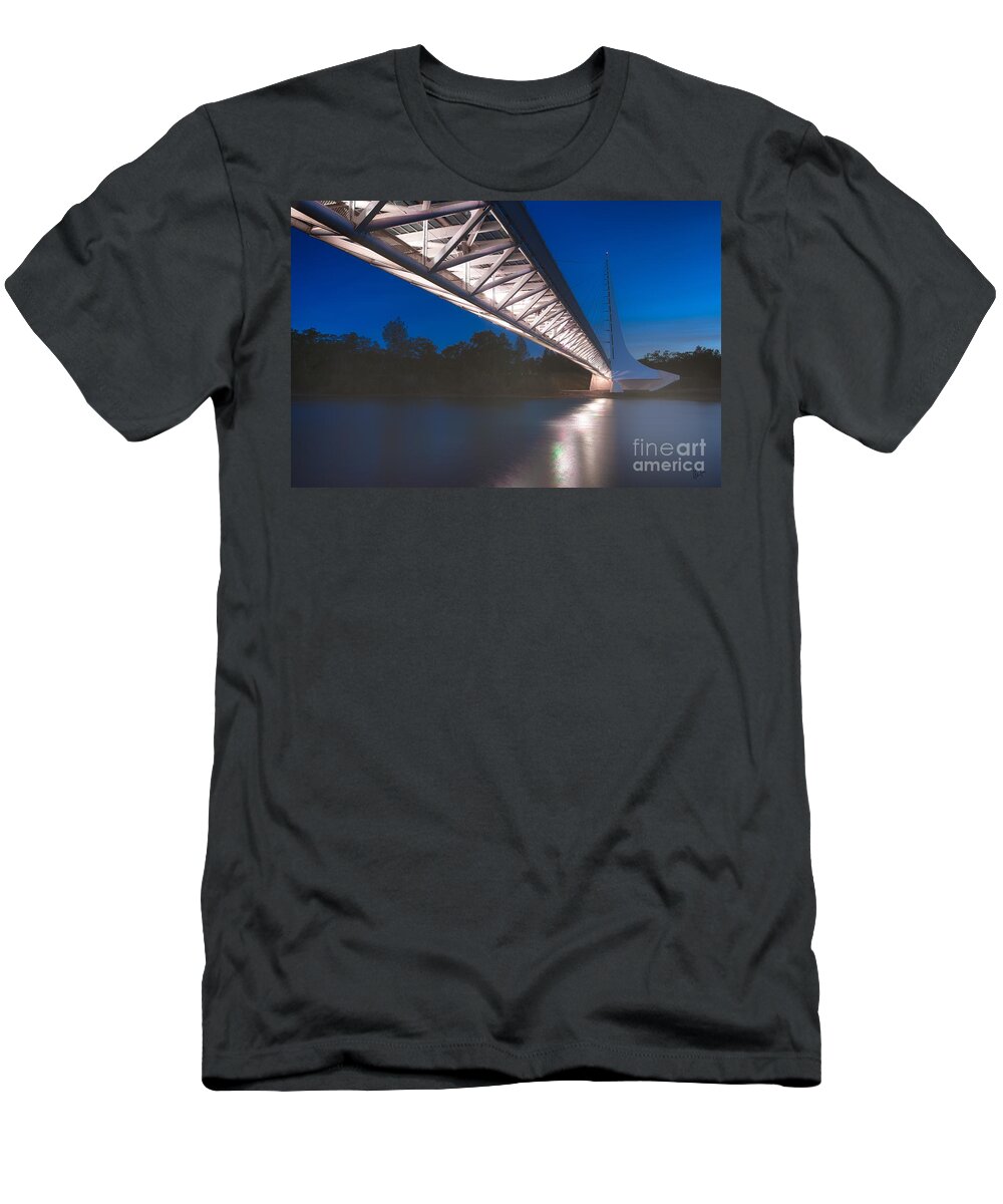 Sundial Bridge T-Shirt featuring the photograph Sundial Bridge 4 by Anthony Michael Bonafede