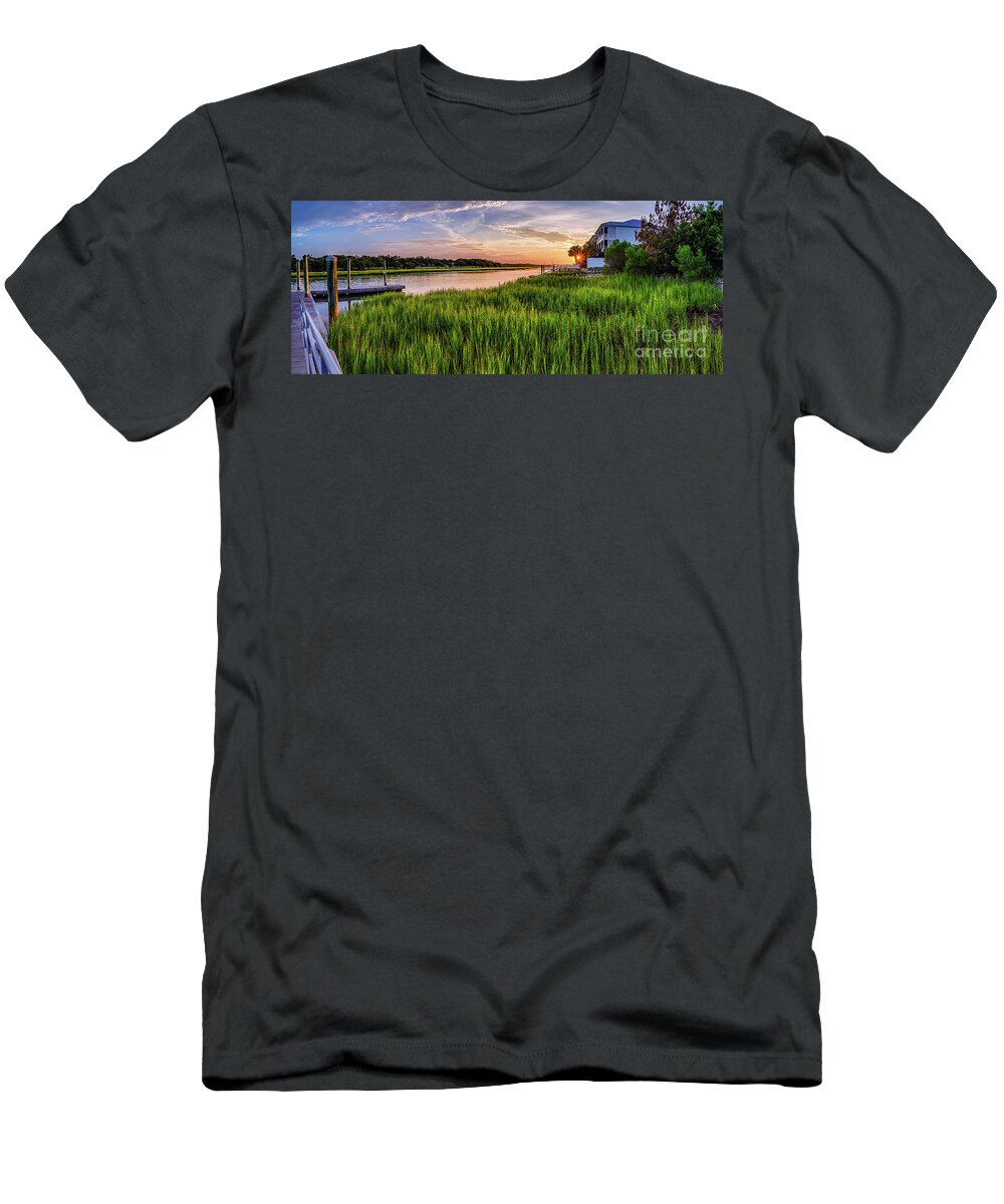 Sunrise T-Shirt featuring the photograph Sunrise at the Boat Ramp by David Smith