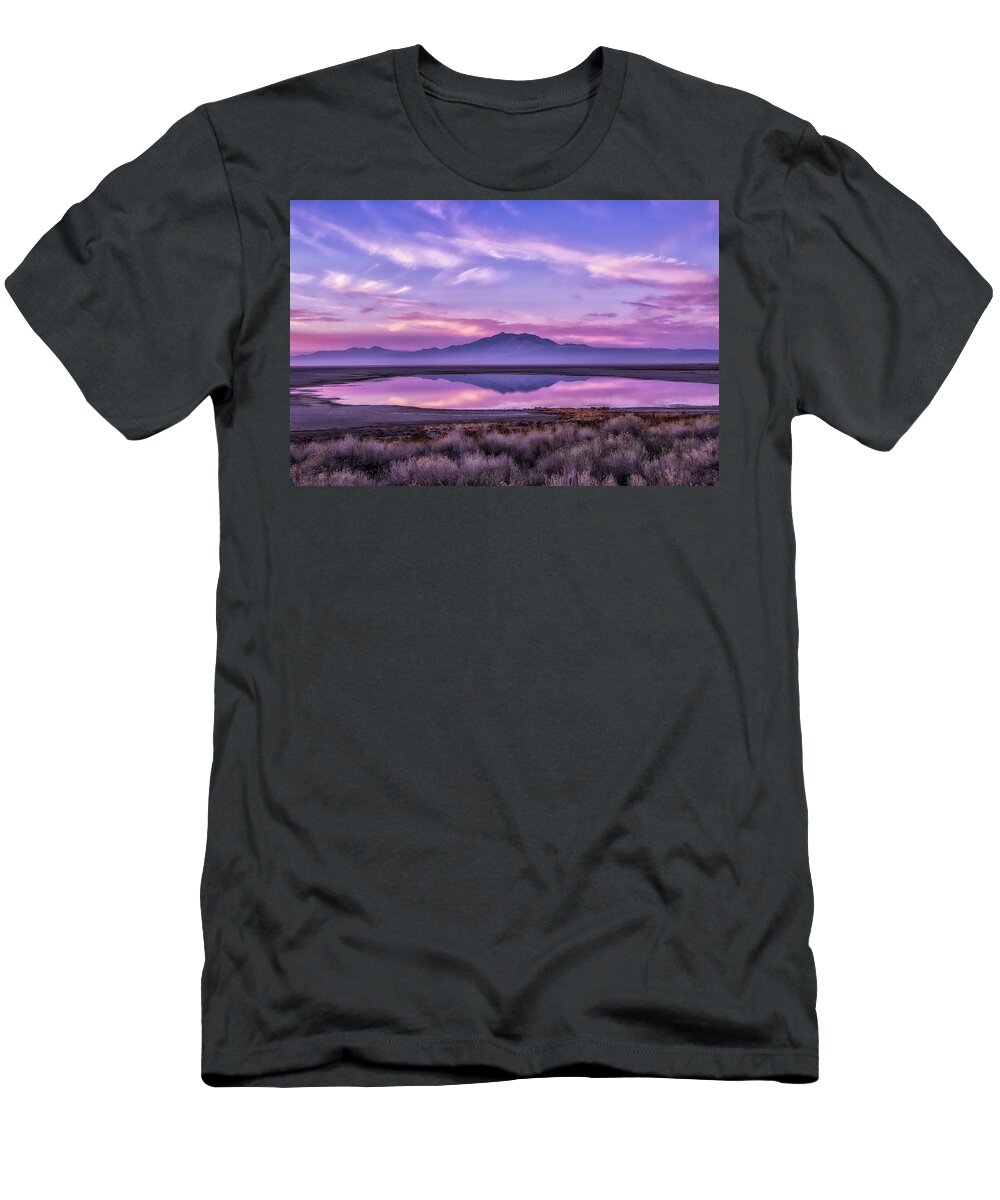 Antelope Island T-Shirt featuring the photograph Sunrise on Antelope Island by Kristal Kraft