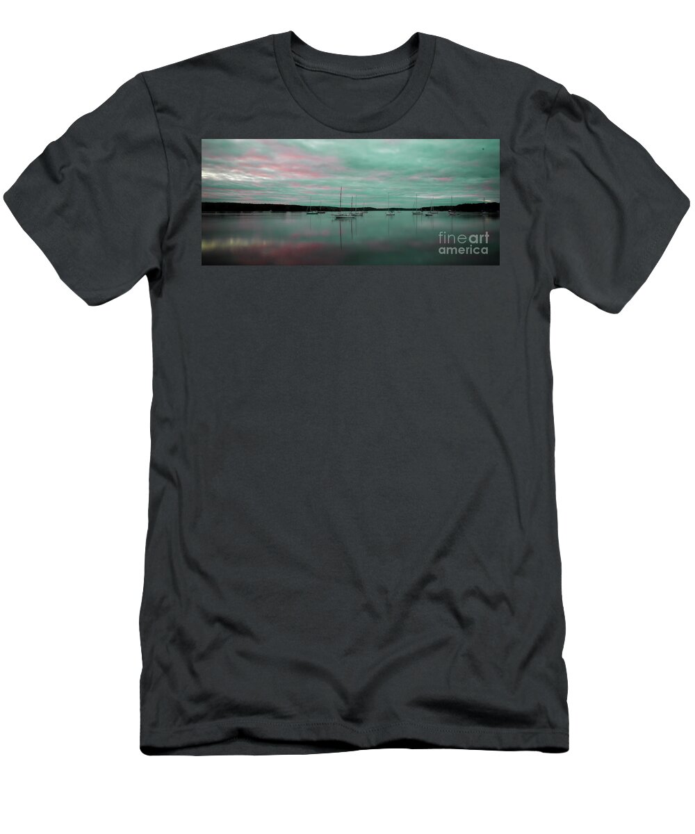 Sunrise T-Shirt featuring the photograph Sunrise on the CT River by JCV Freelance Photography LLC