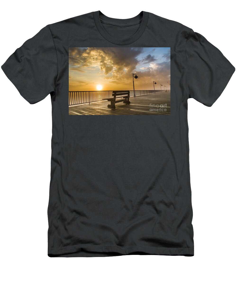Sault Ste. Marie T-Shirt featuring the photograph Sunrise On The St. Mary's River 8901 by Norris Seward