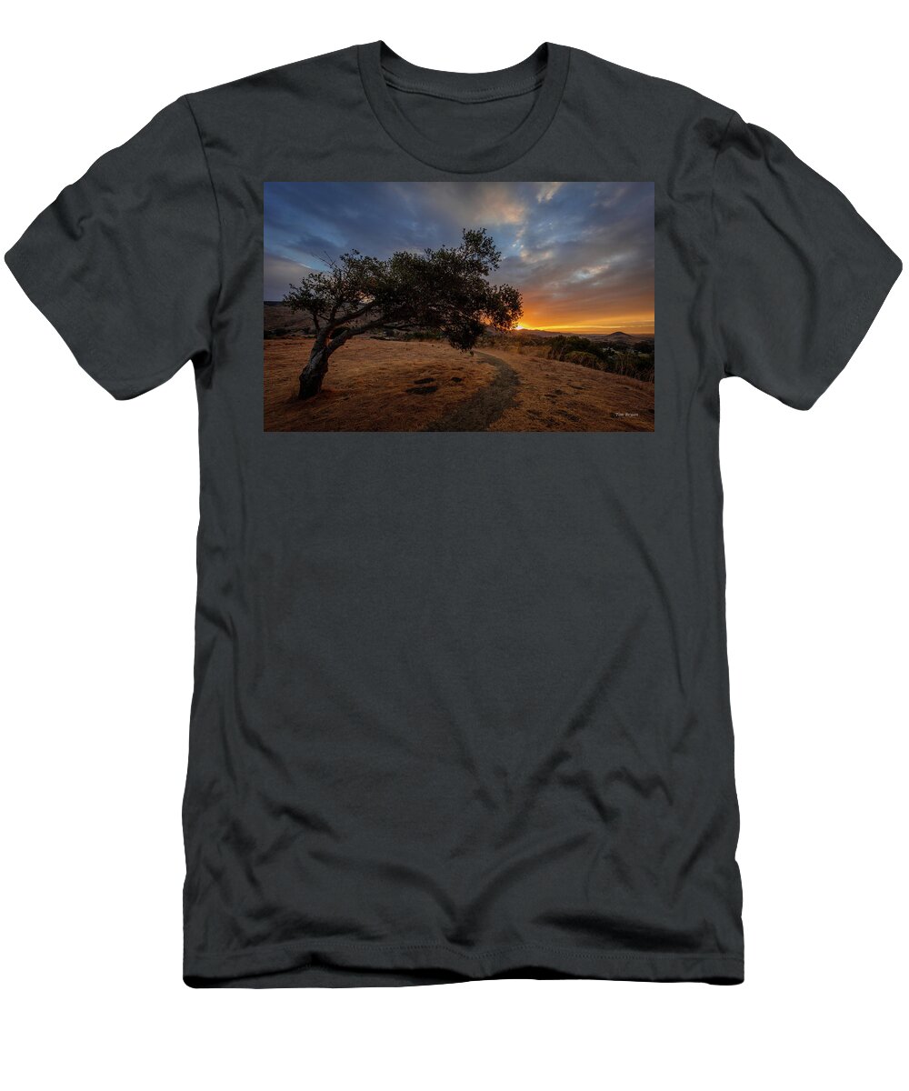  T-Shirt featuring the photograph Sunrise over San Luis Obispo by Tim Bryan
