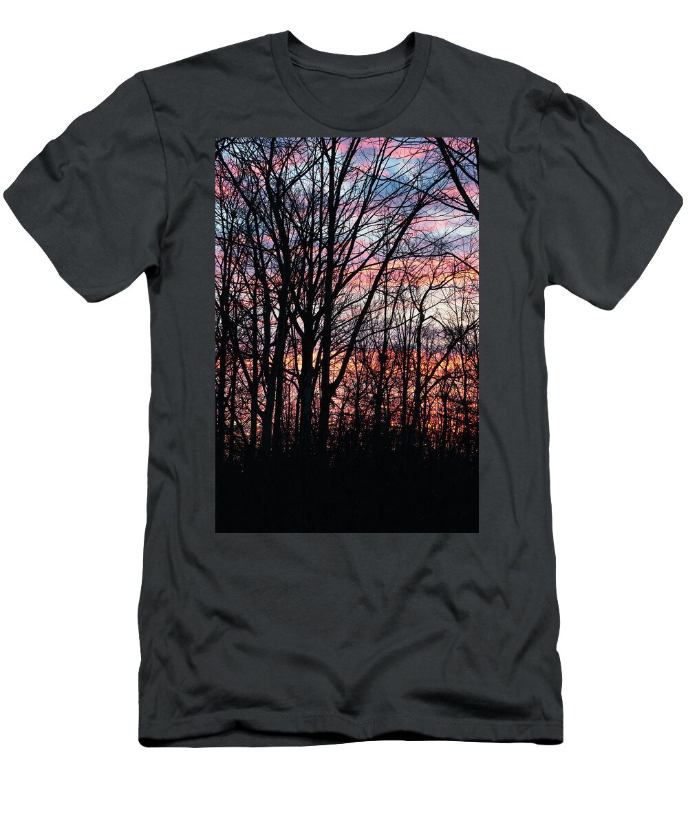 Silhouette And Light T-Shirt featuring the photograph Sunrise Silhouette And Light by Nick Mares