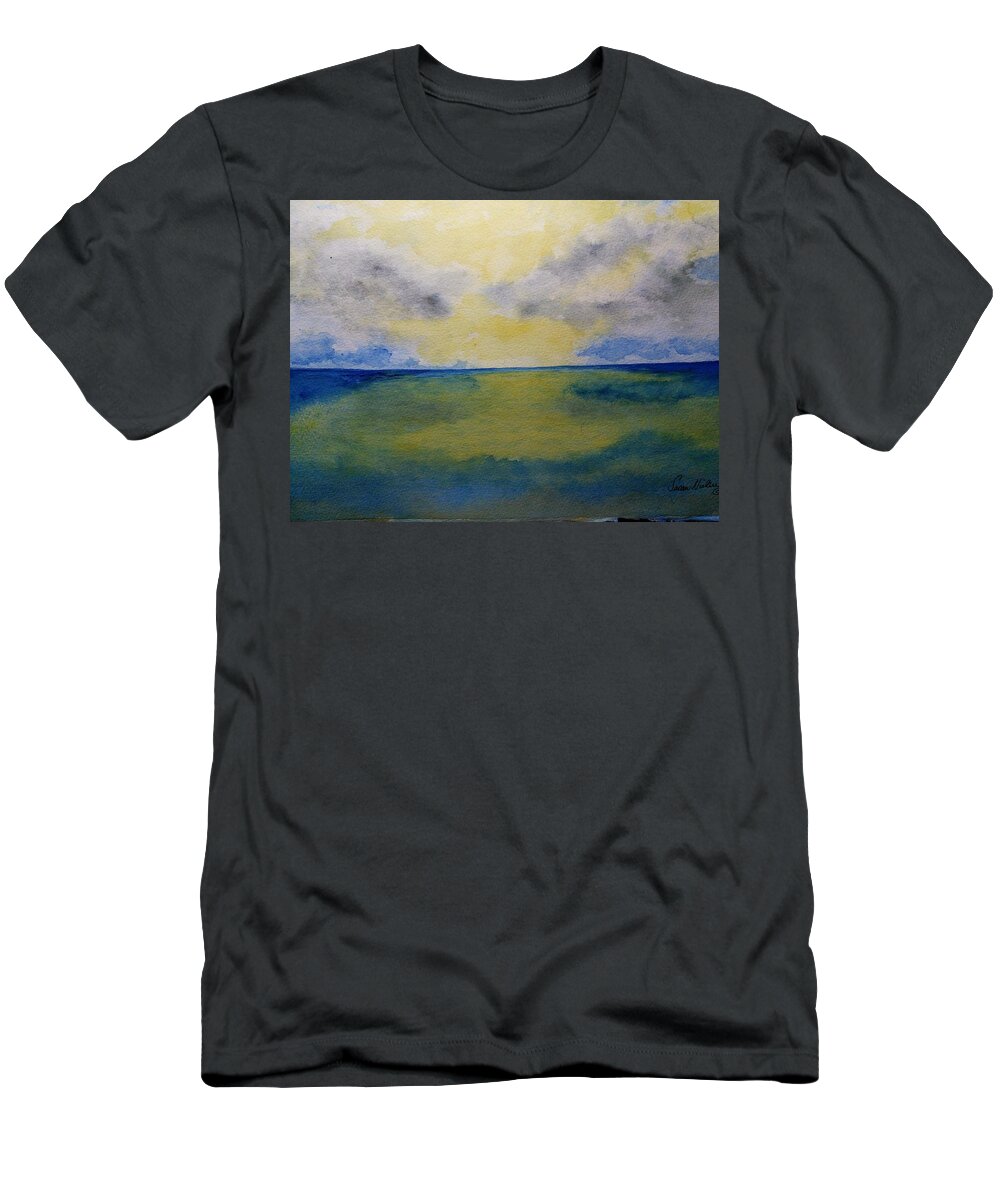 Sunrise T-Shirt featuring the painting Sunrise Sunset by Susan Nielsen