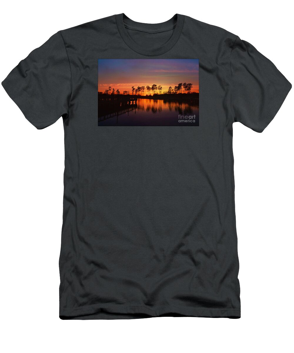 Scenic T-Shirt featuring the photograph Sunset At Market Commons II by Kathy Baccari