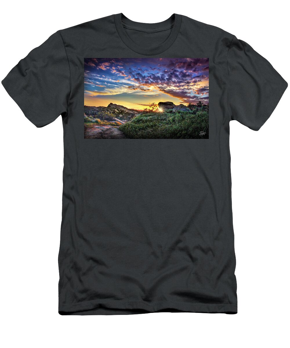 Sunset T-Shirt featuring the photograph Sunset At Sage Ranch by Endre Balogh