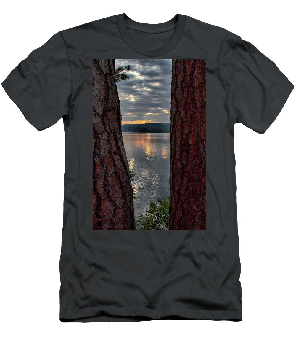 Sunset T-Shirt featuring the photograph Sunset Between Trees by Betty Pauwels