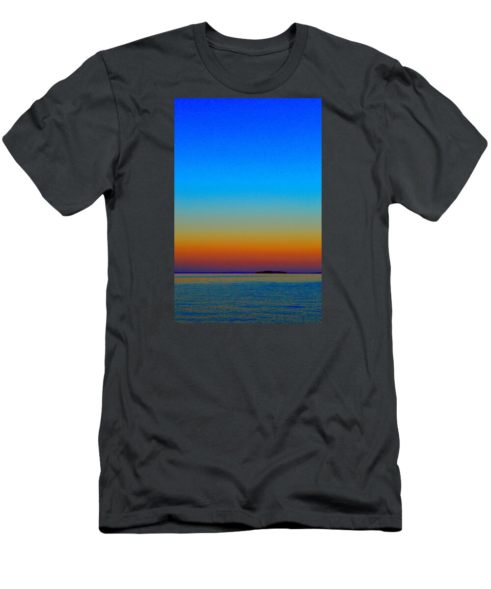 Abstract T-Shirt featuring the photograph Sunset Blend South East 3 by Lyle Crump
