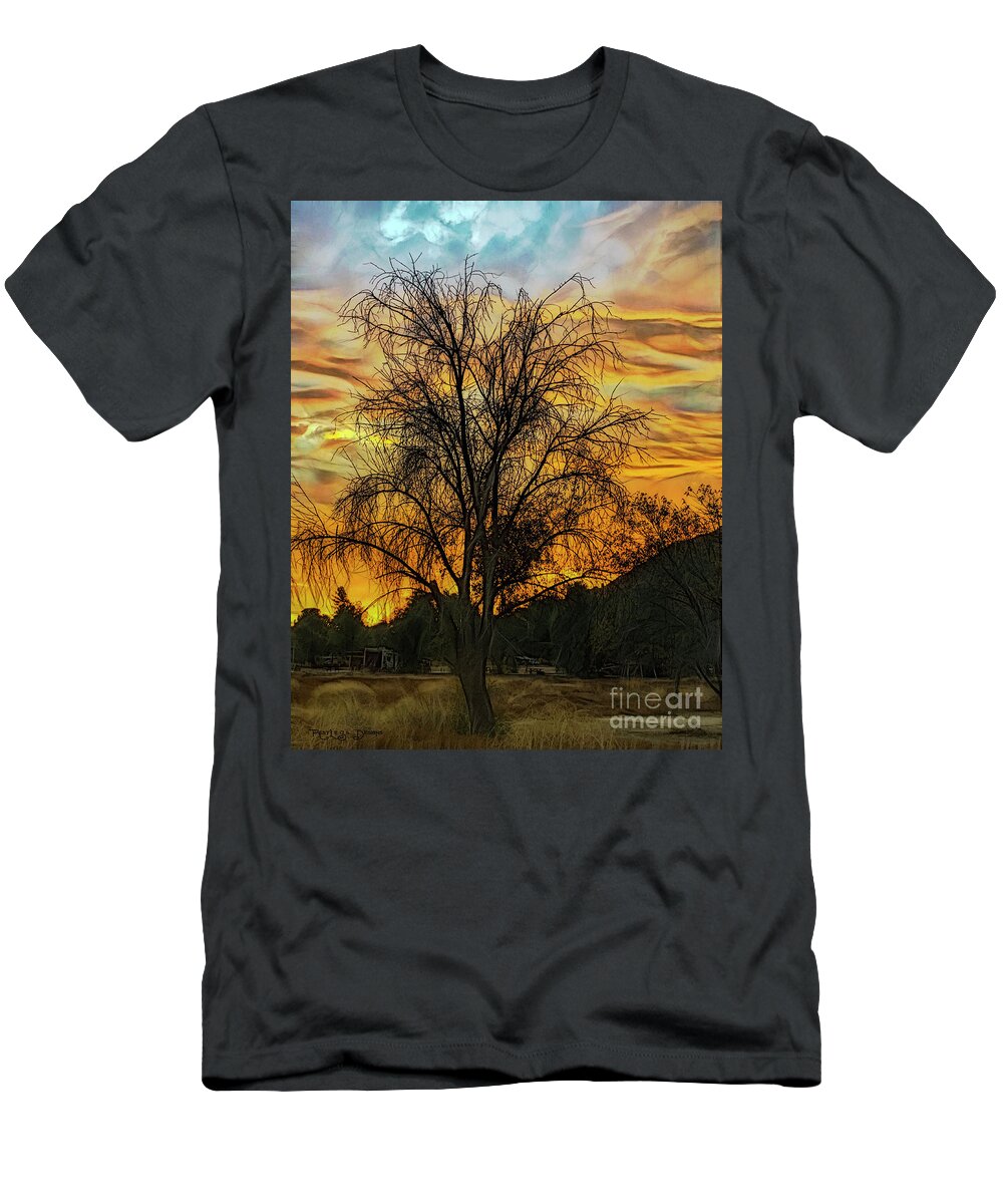 Photograph Shot T-Shirt featuring the digital art Sunset in Perris by Rhonda Strickland