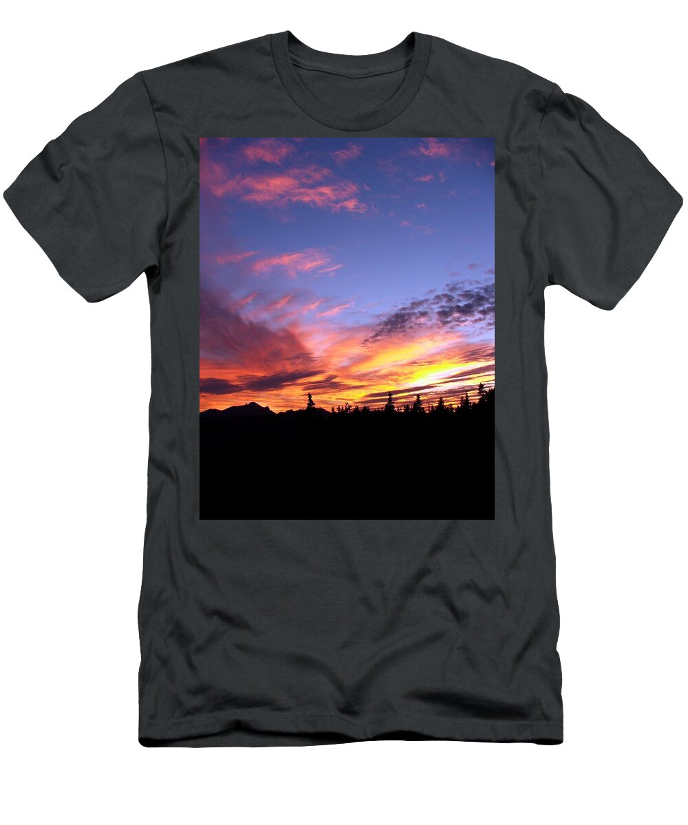 Sunset T-Shirt featuring the photograph Sunset on VanCouver Island by Robert Meanor