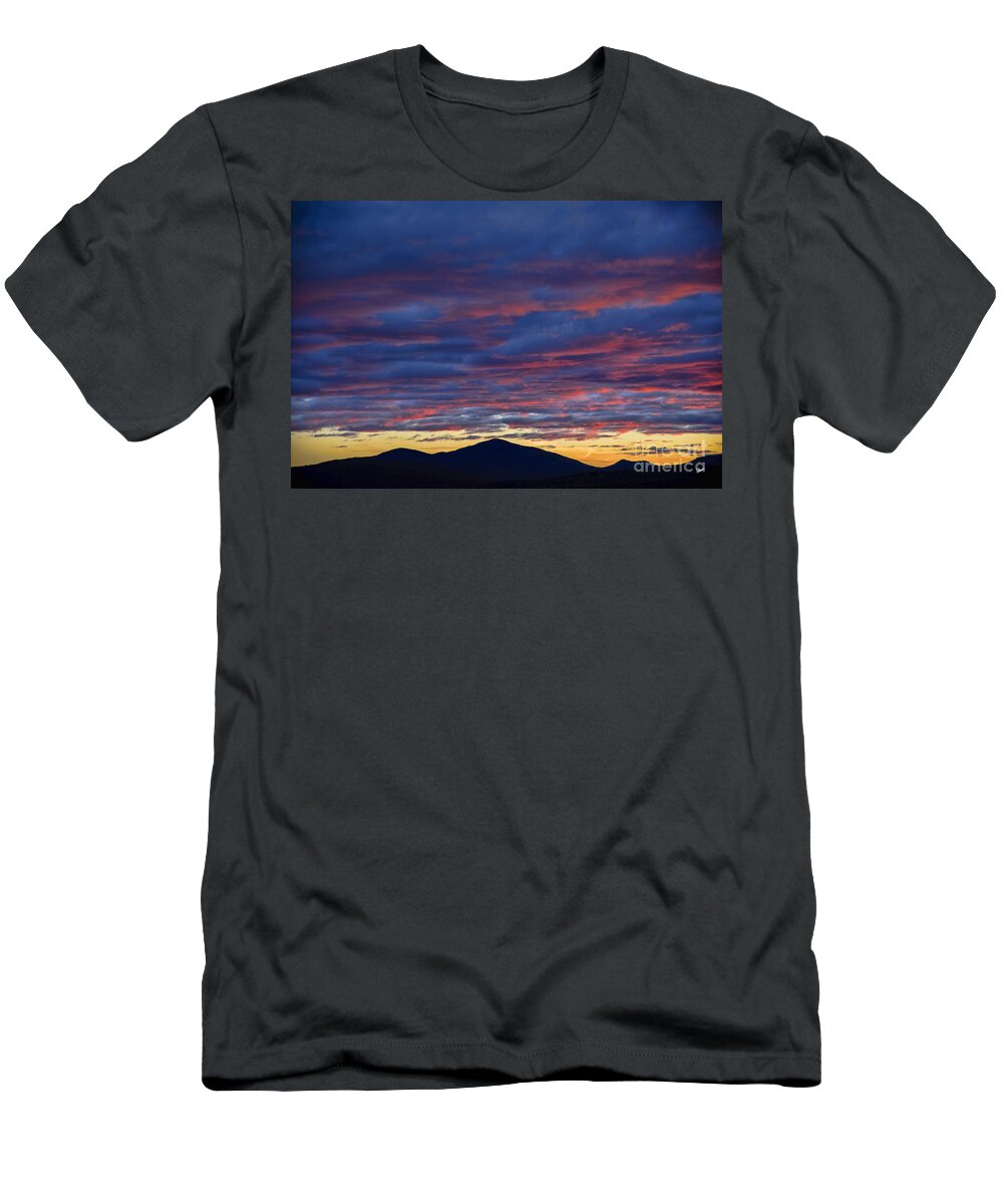 Mount Blue T-Shirt featuring the photograph Sunset over Mount Blue by Alana Ranney