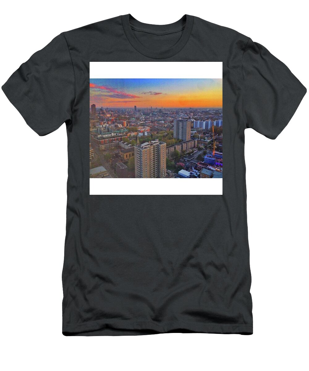 38thfloor T-Shirt featuring the photograph #sunset #skyscraper #38 #38thfloor by Tai Lacroix
