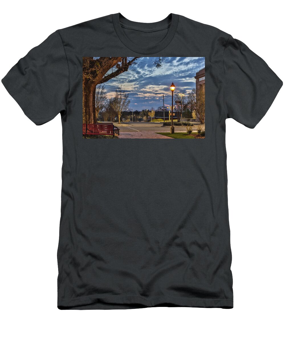 Rockingham T-Shirt featuring the photograph Sunset Square by Jimmy McDonald