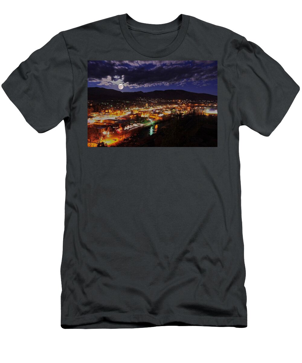 Steamboat Springs T-Shirt featuring the photograph Super-moon Over Steamboat by Matt Helm