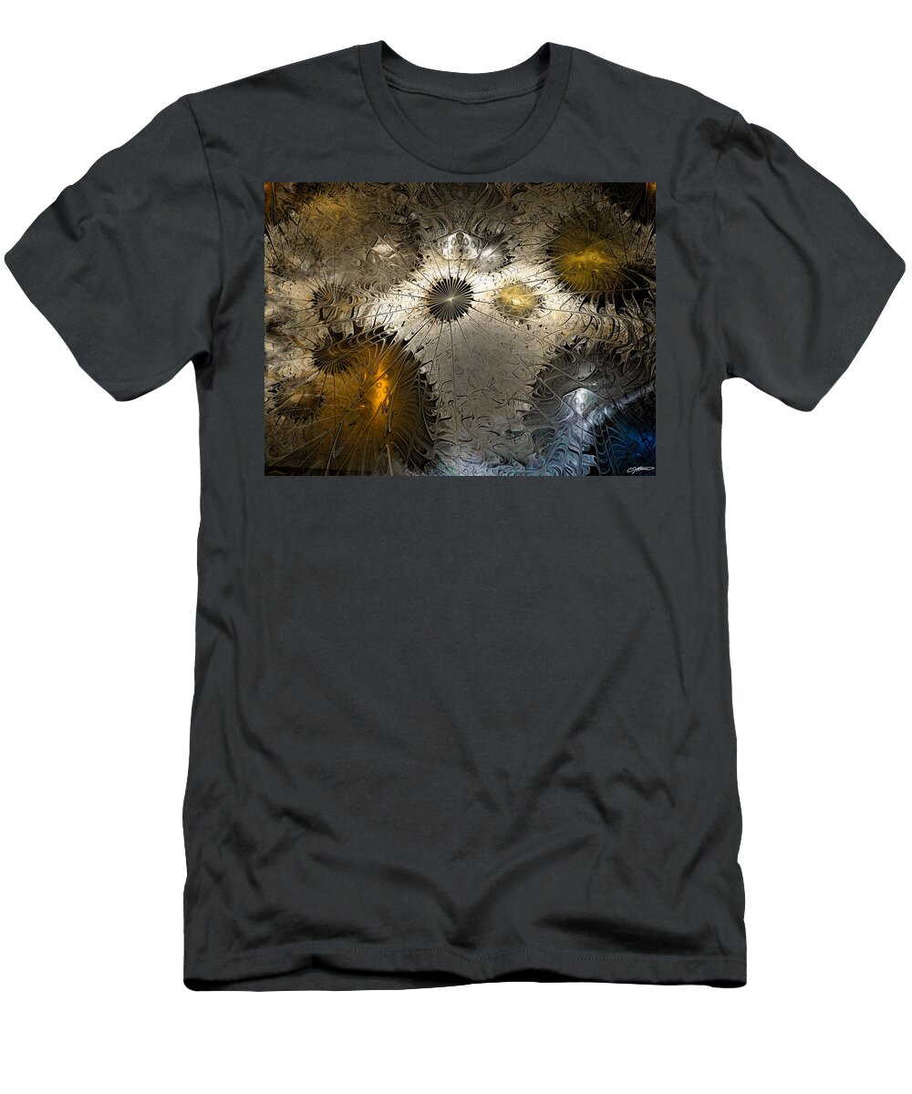 Anstract T-Shirt featuring the digital art Suppression of Independent Thought by Casey Kotas