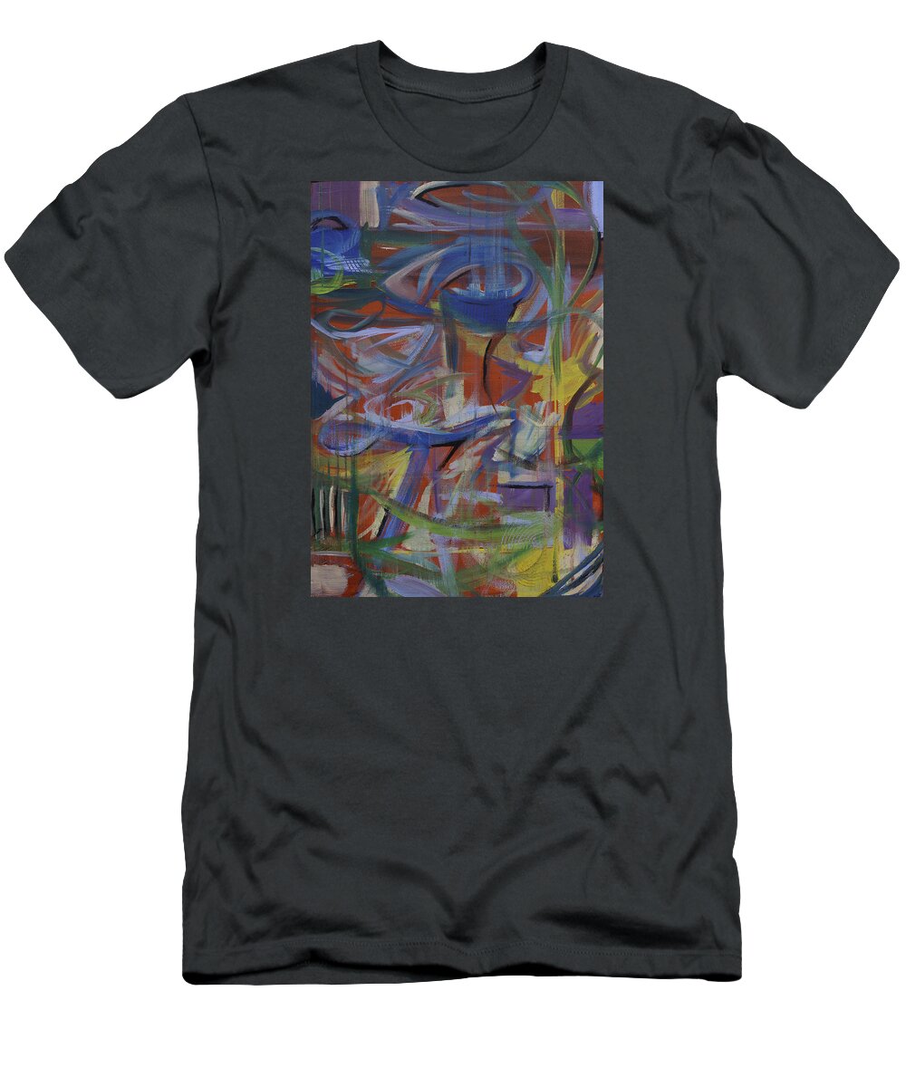 Abstract T-Shirt featuring the painting Supreme Magnetic by Julius Hannah