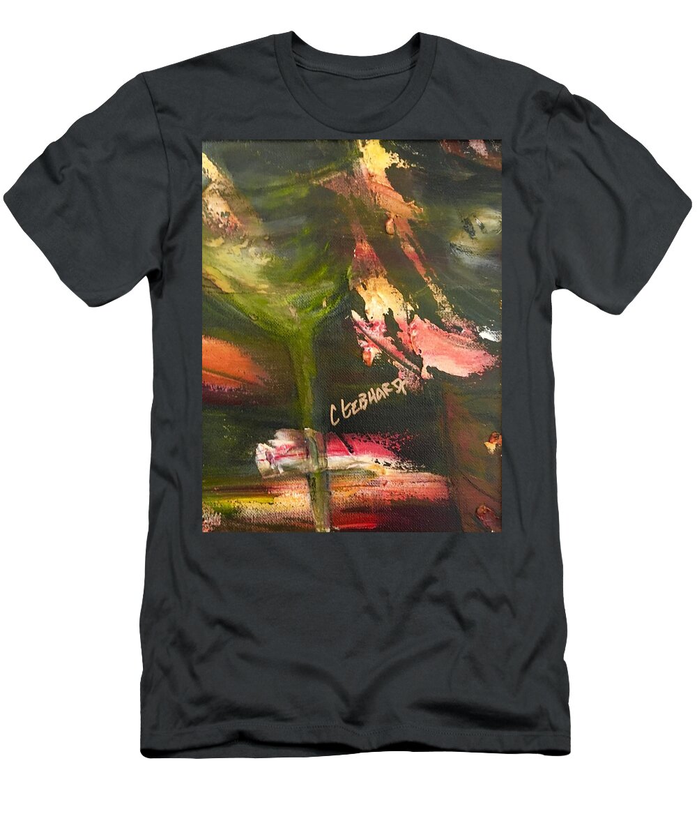 Color Abstract T-Shirt featuring the painting Paaarty 3 by Chuck Gebhardt
