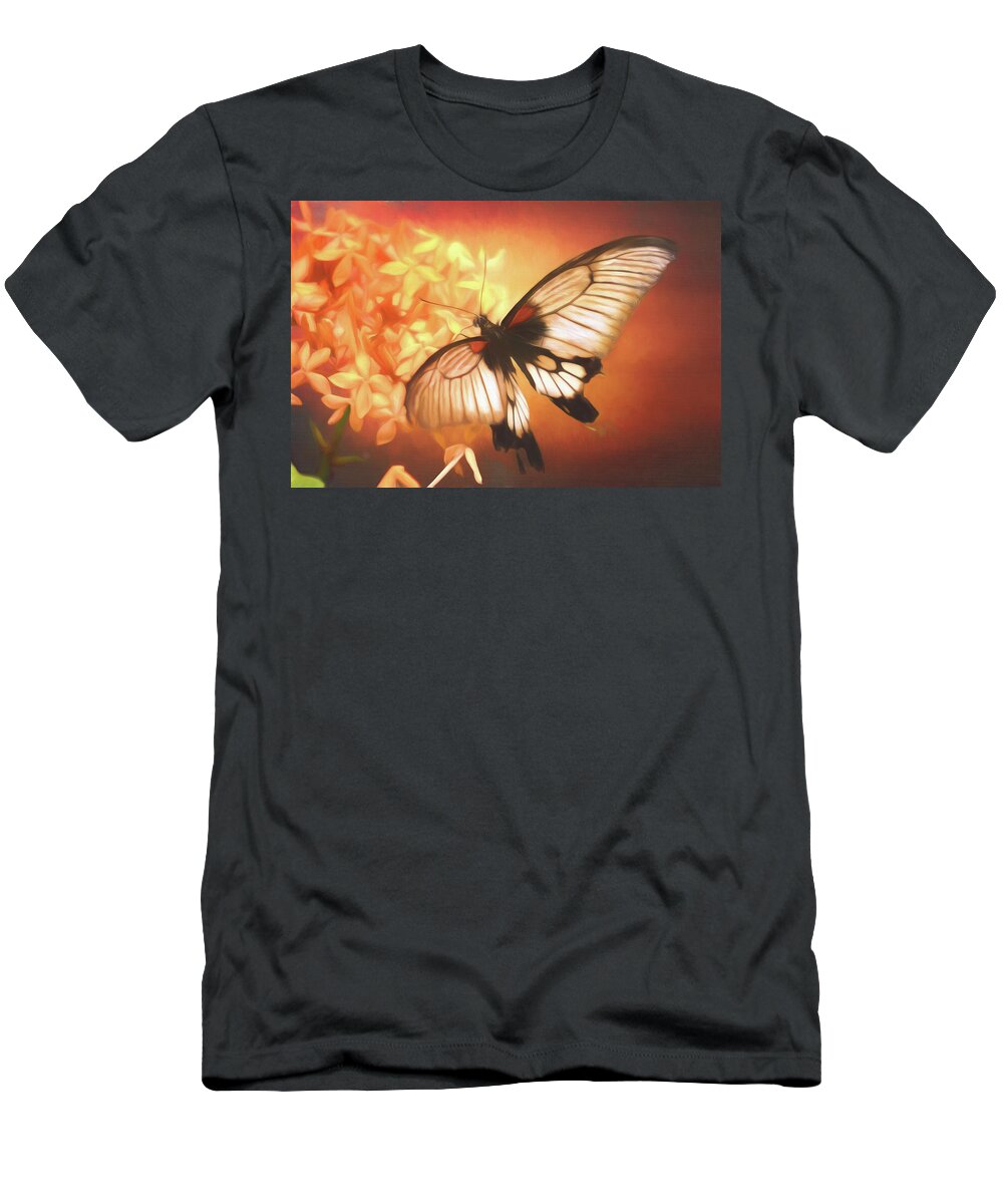 Butterfly T-Shirt featuring the photograph Swallowtail Butterfly by Susan Rissi Tregoning