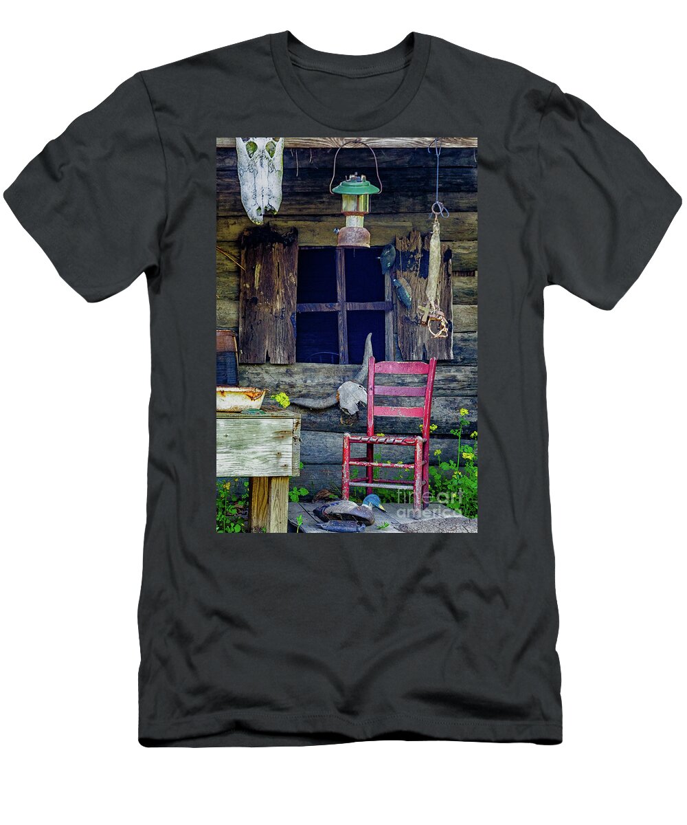 Swamp T-Shirt featuring the photograph Swamp Cabin Louisiana by Kathleen K Parker