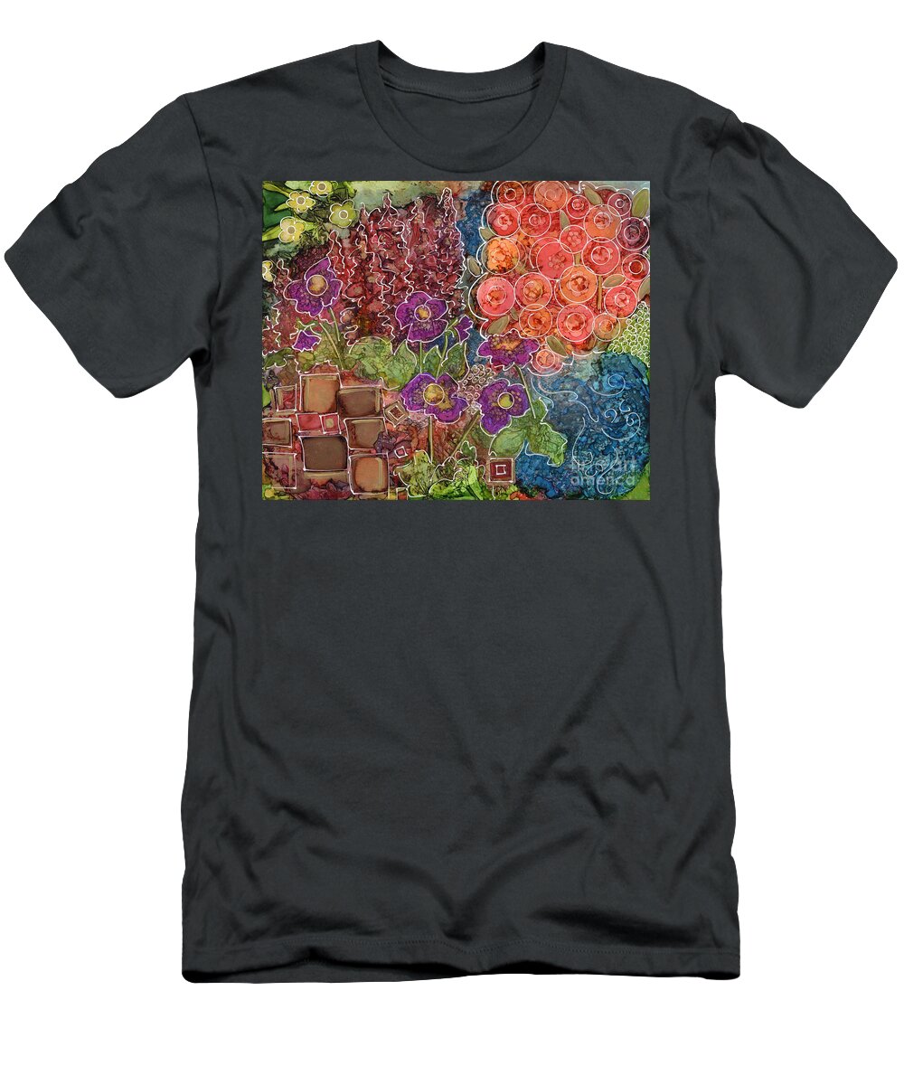 Garden T-Shirt featuring the painting Sweet Summertime by Vicki Baun Barry