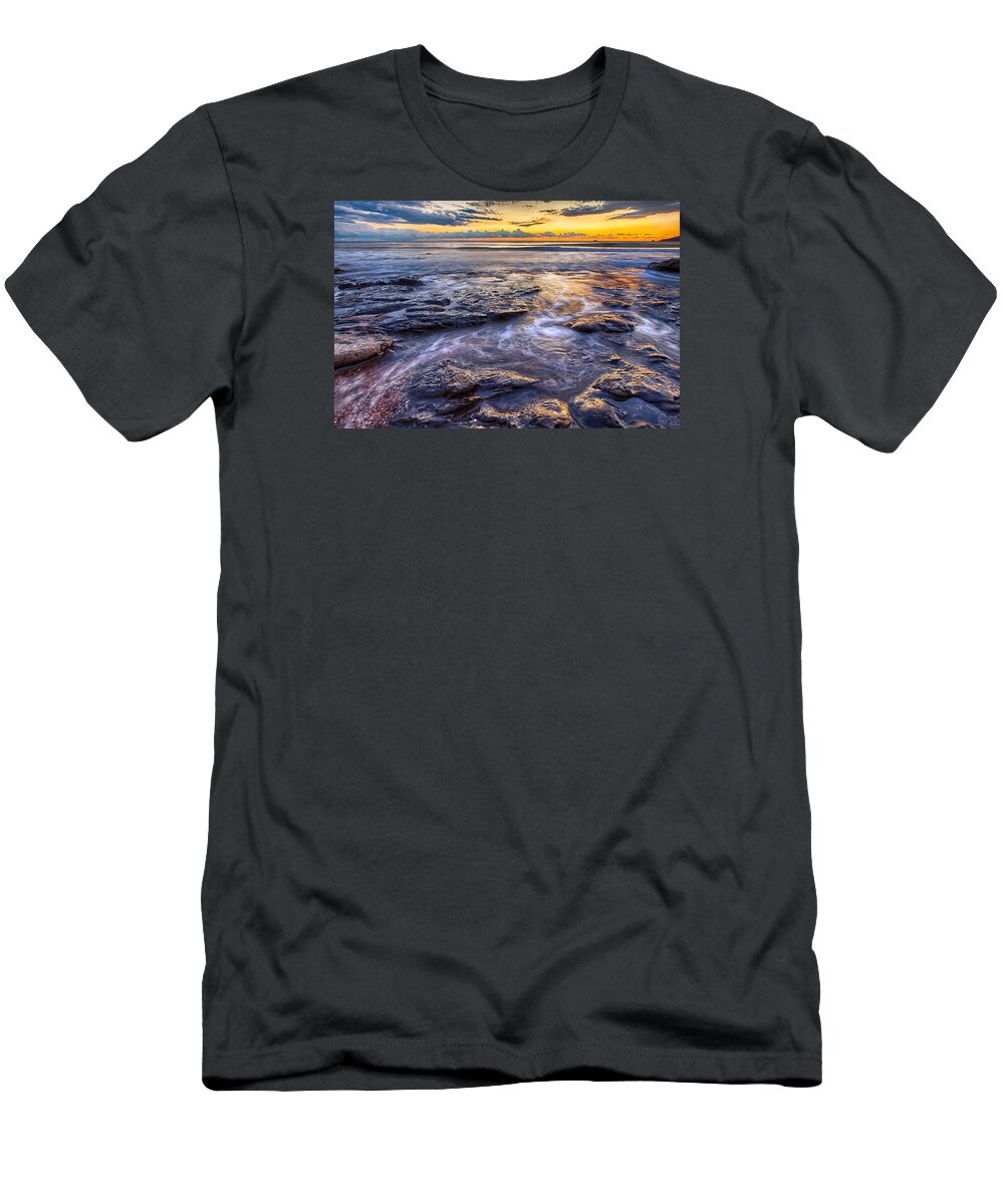 Sunset T-Shirt featuring the photograph Swirl Patterns by Beth Sargent