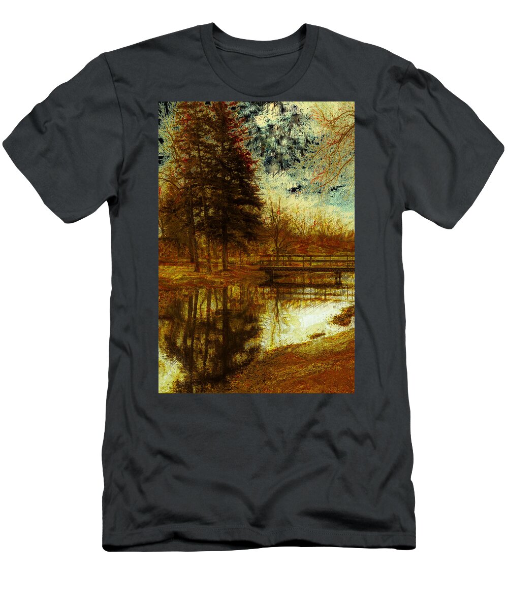 Trees T-Shirt featuring the photograph Sylvan Bridge by Julie Lueders 