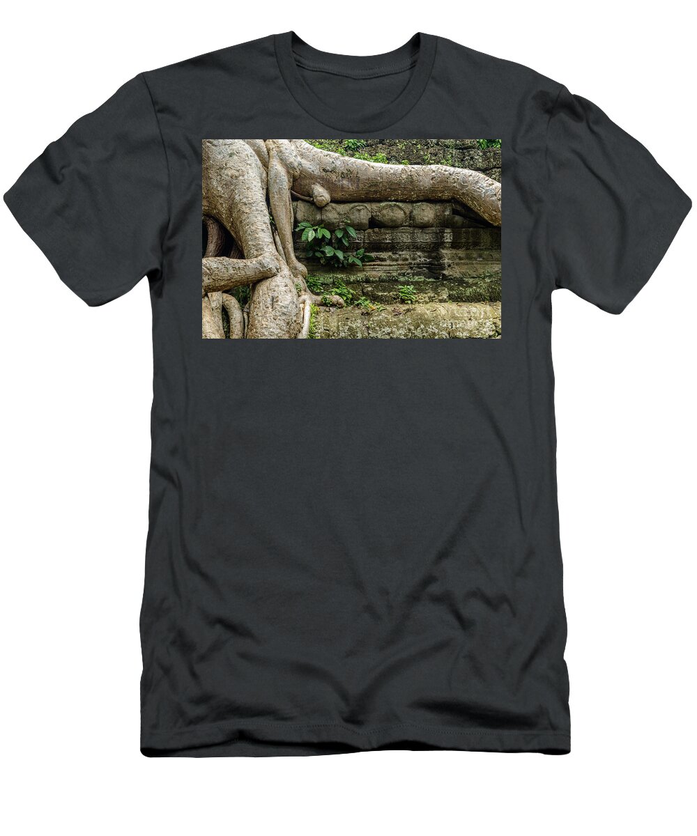 Temple T-Shirt featuring the photograph Ta Prohm 3 by Werner Padarin