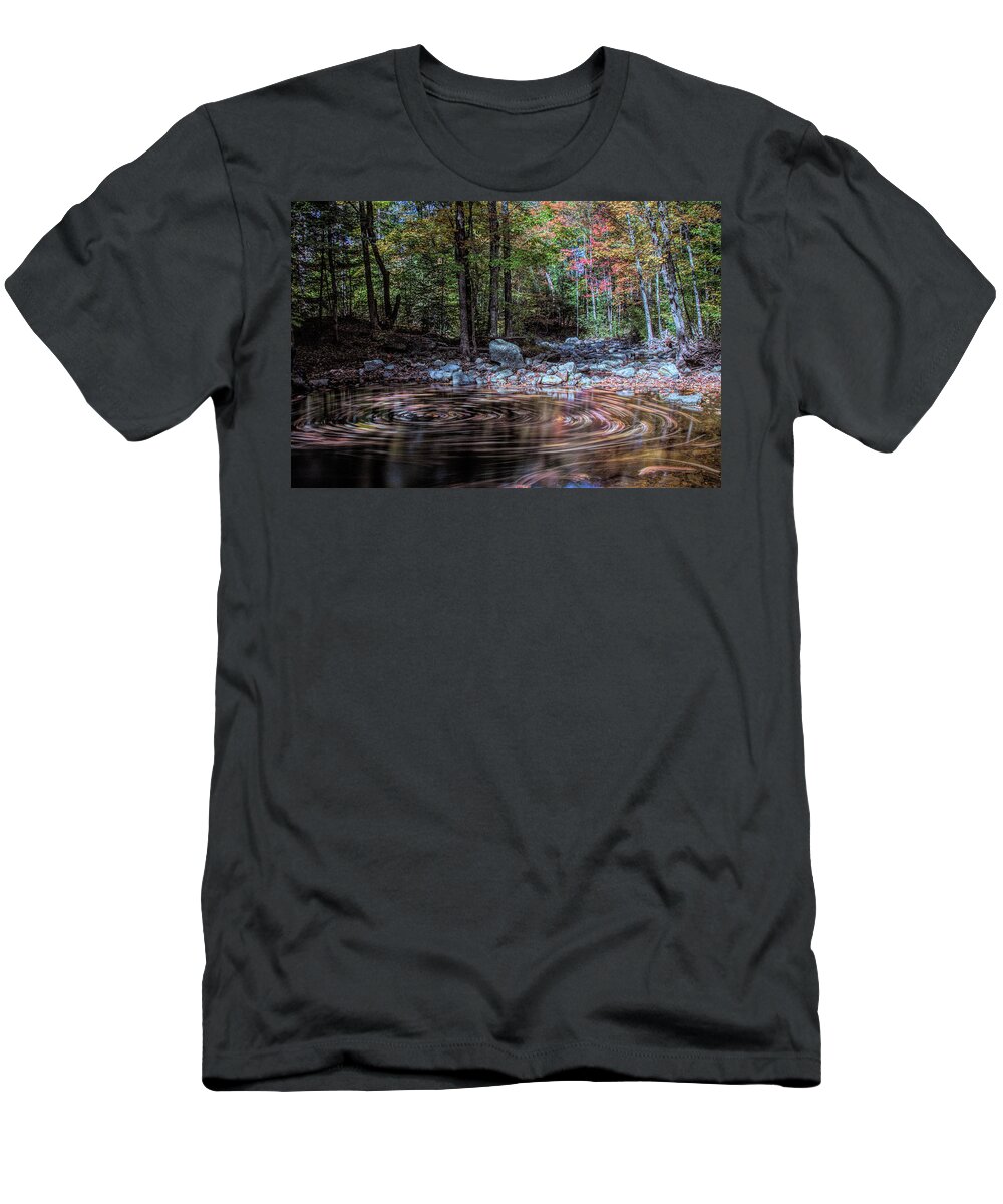 Autumn Foliage New England T-Shirt featuring the photograph Taking a Spin in Autumn Colors in Vermont by Jeff Folger
