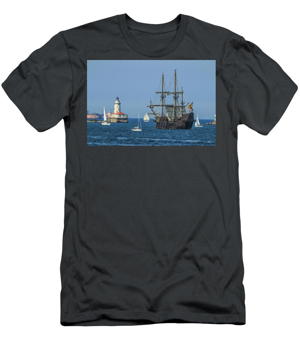 Tall Ships T-Shirt featuring the photograph Tall Ships by Tony HUTSON