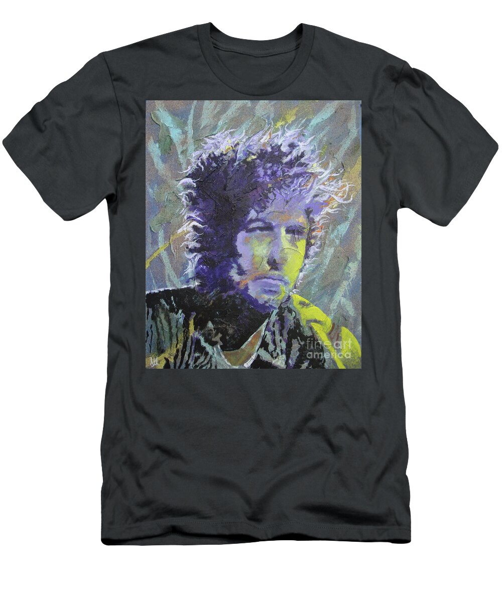 Bob Dylan T-Shirt featuring the painting Tangled Up by Stuart Engel