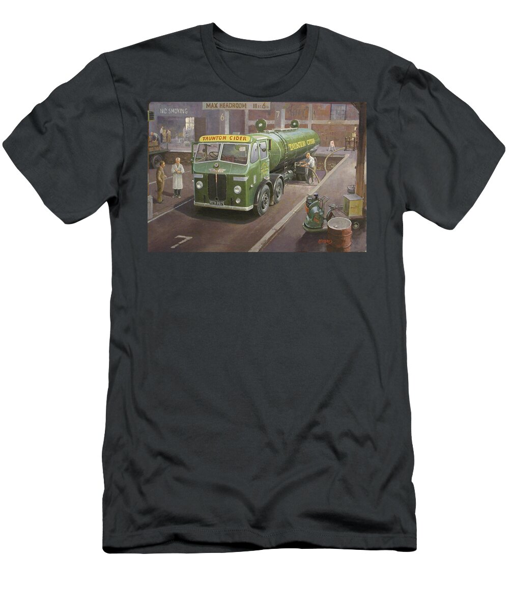 Lorry T-Shirt featuring the painting Taunton cider Octopus. by Mike Jeffries