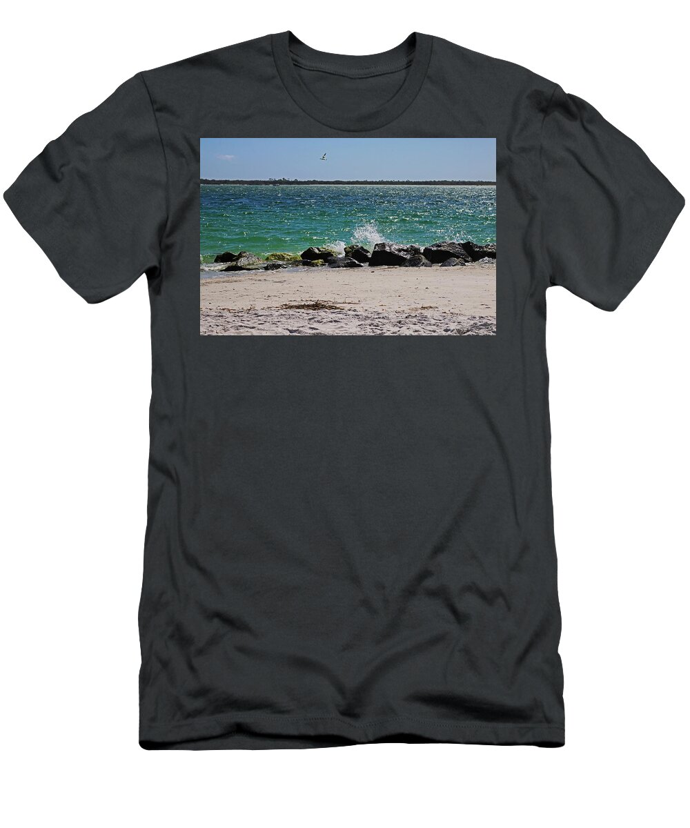 Teal T-Shirt featuring the photograph Teal Rapture by Michiale Schneider