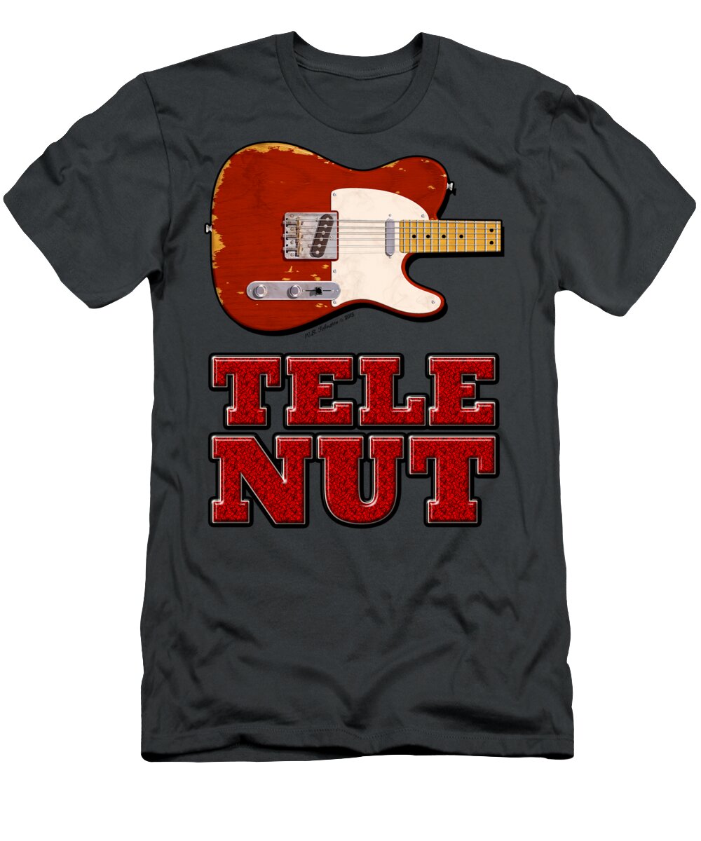 Tele T-Shirt featuring the digital art Tele Nut Shirt by WB Johnston