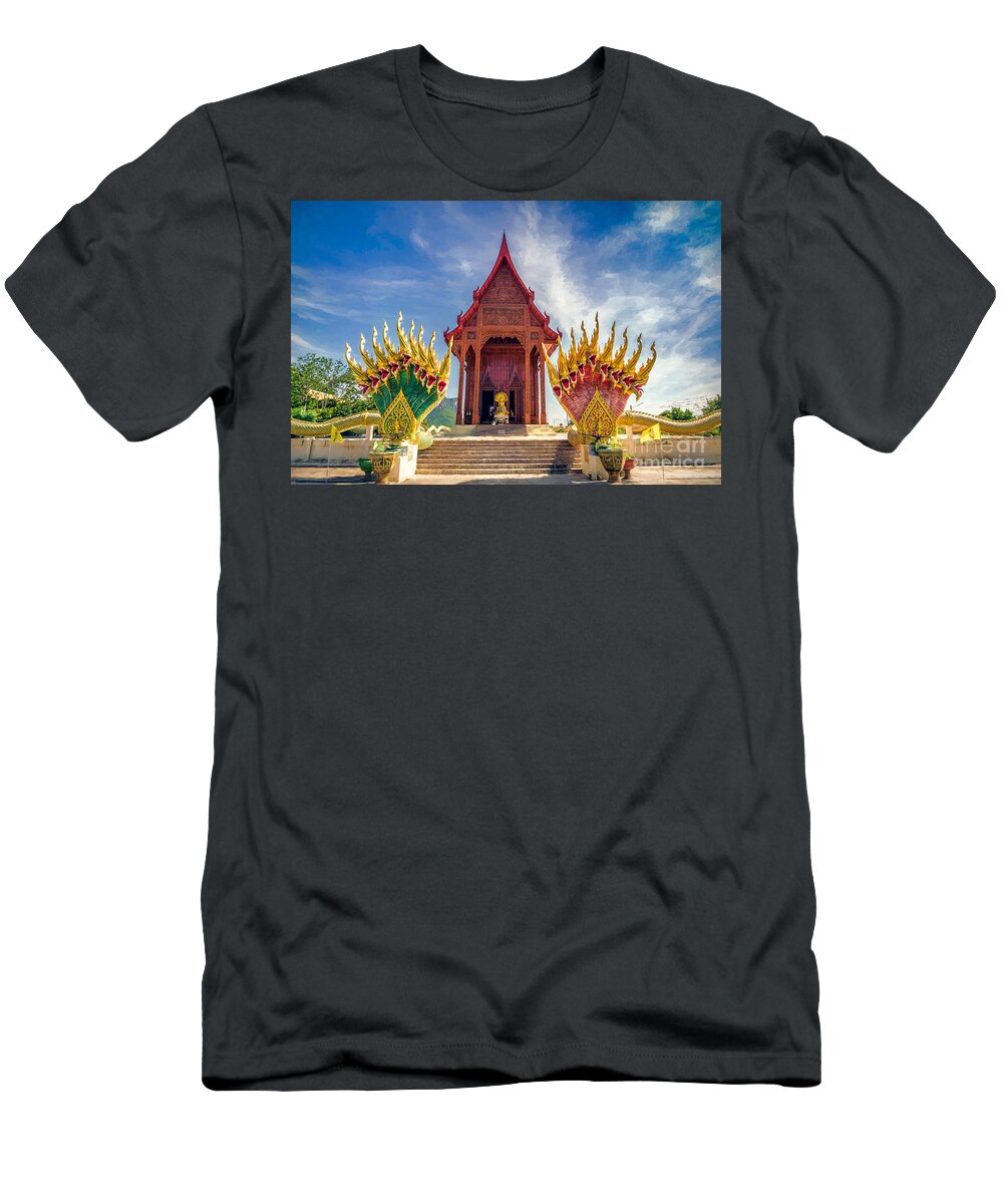 Thai Temple T-Shirt featuring the photograph Temple Thailand by Adrian Evans