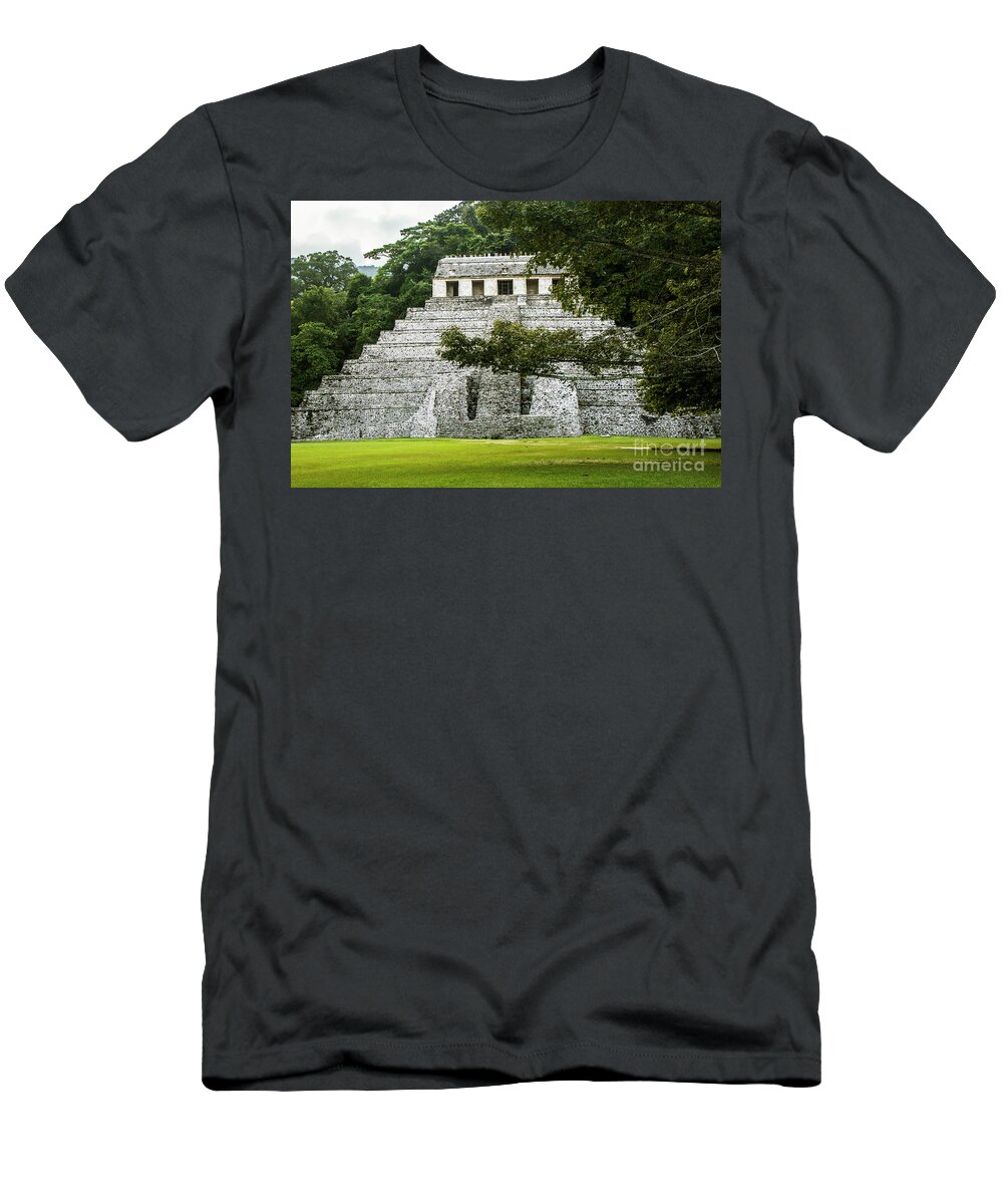 Ancient Civilizations T-Shirt featuring the photograph Templo de las Inscripciones by Kathy McClure