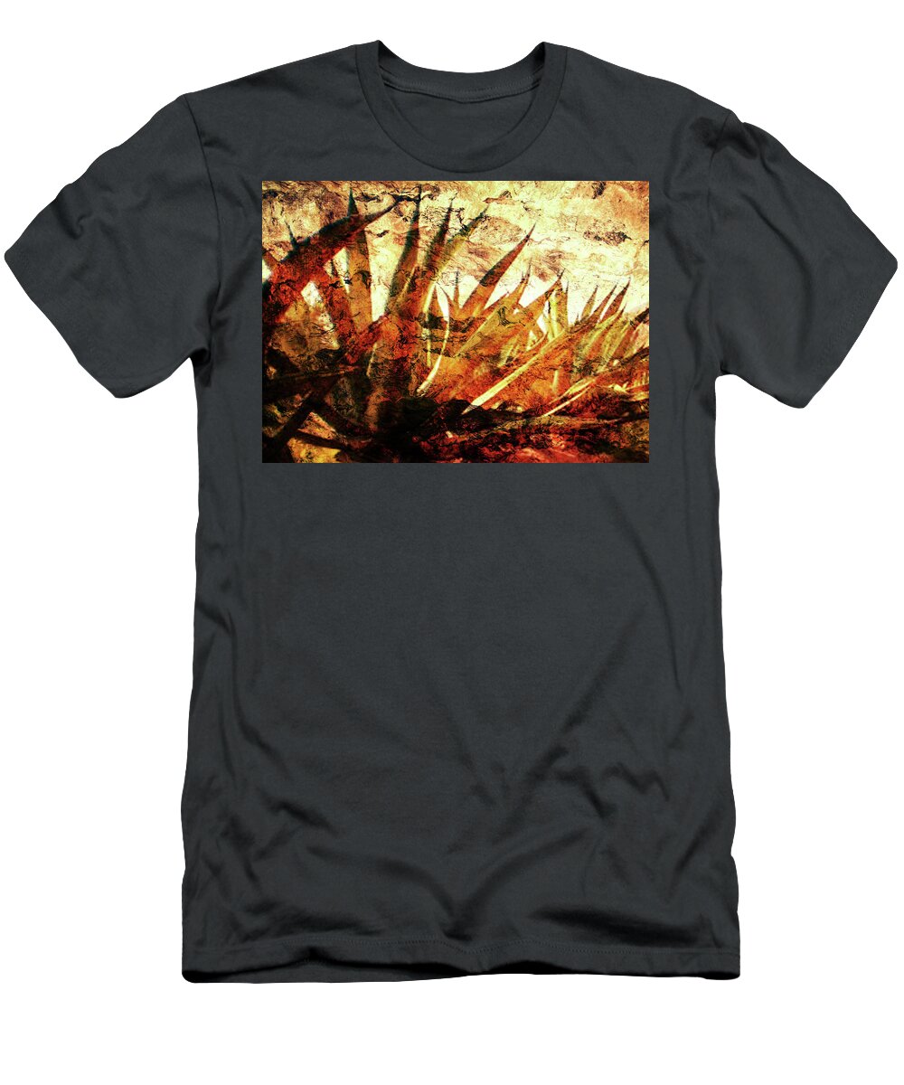 Agave Paintings T-Shirt featuring the digital art T E Q U I L A  . F I E L D by J U A N - O A X A C A