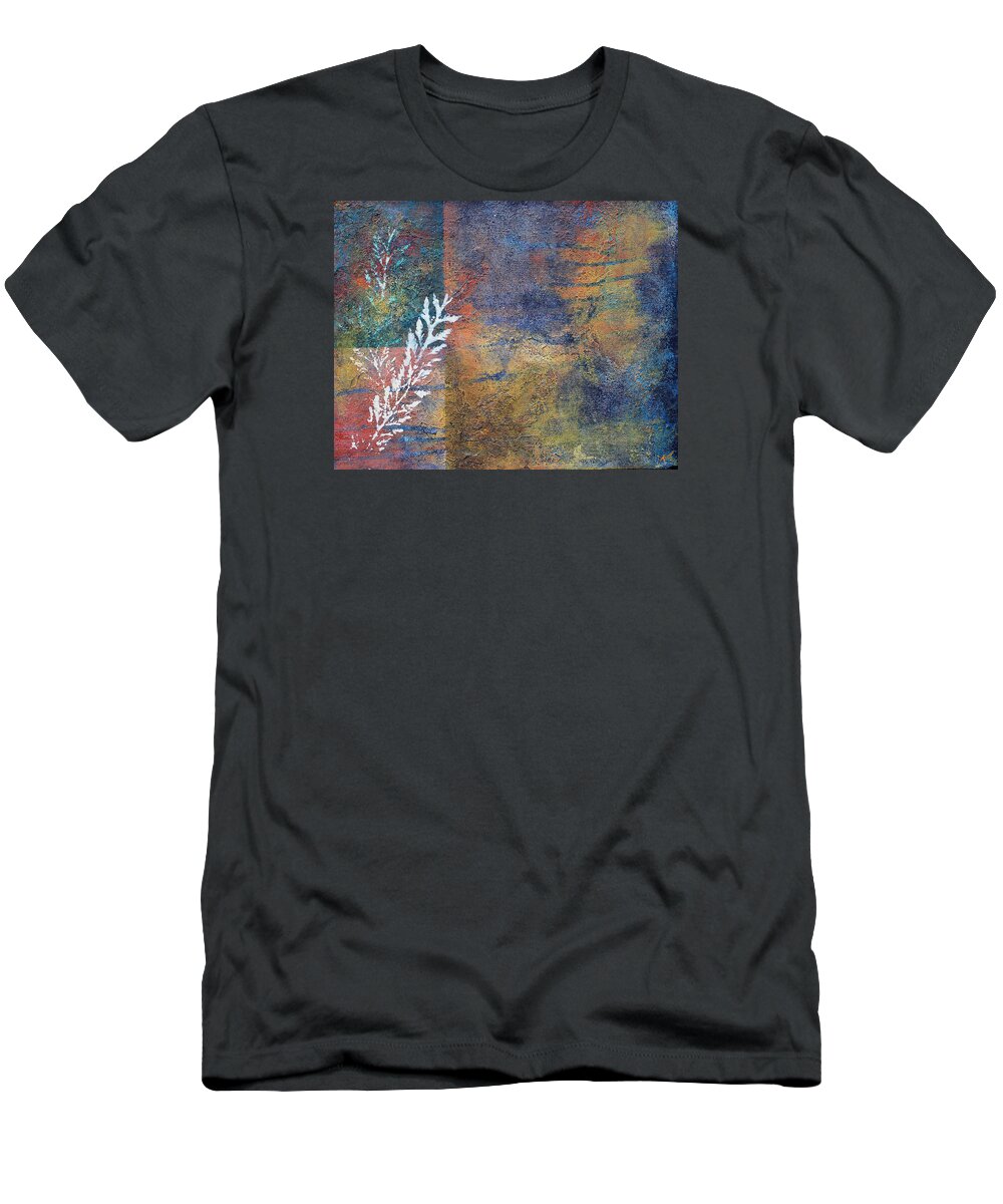 Abstract T-Shirt featuring the painting Terra Firma by Theresa Marie Johnson