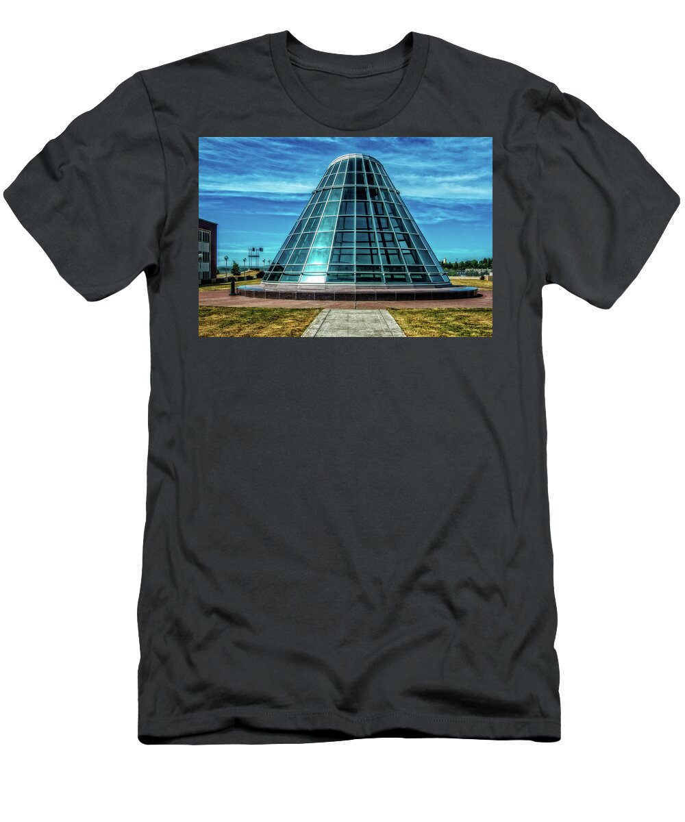 Wsu T-Shirt featuring the photograph Terrell Library Skylight Dome by Ed Broberg