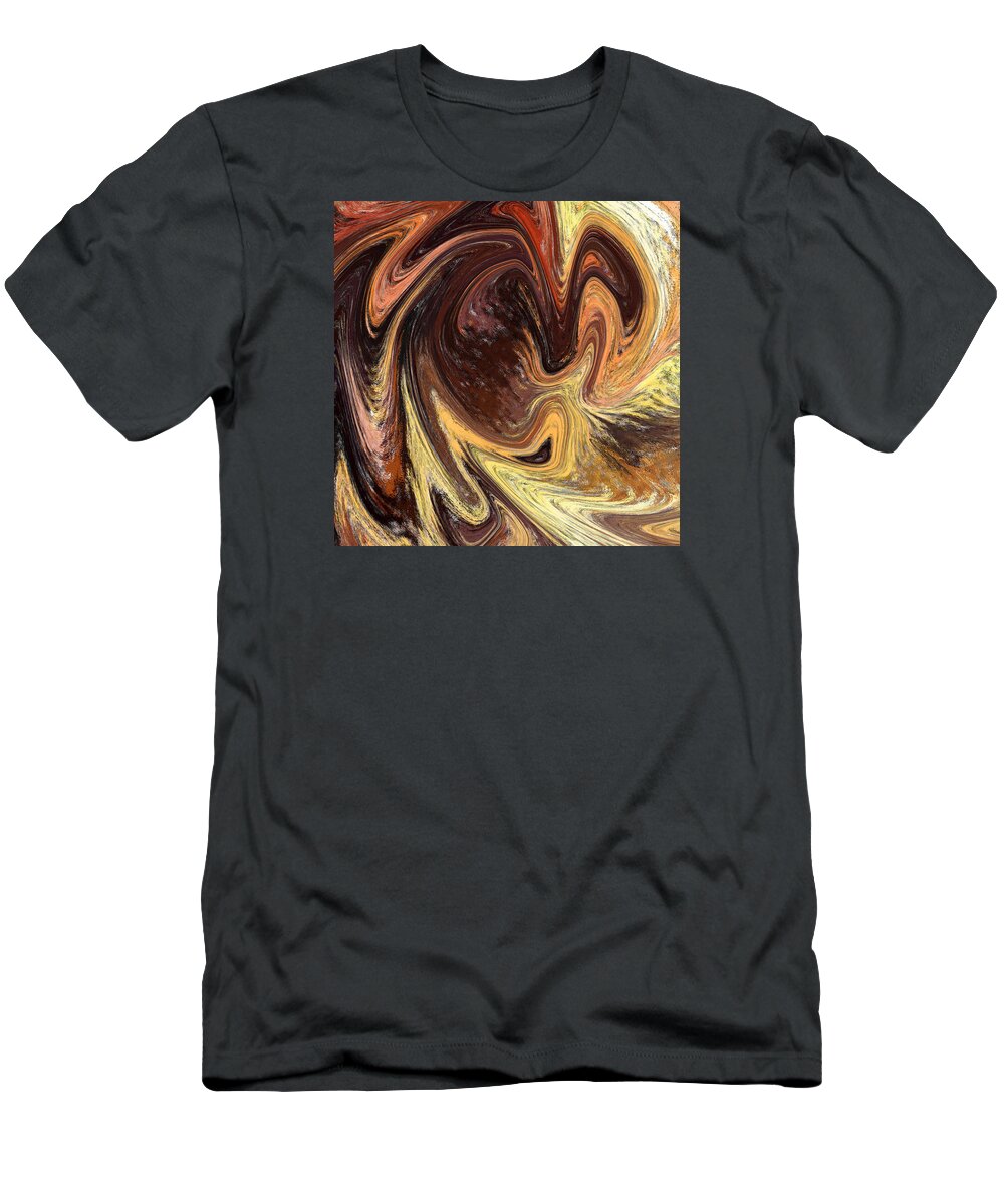 Abstract T-Shirt featuring the painting Terrestrial Vortex Abstract by Irina Sztukowski