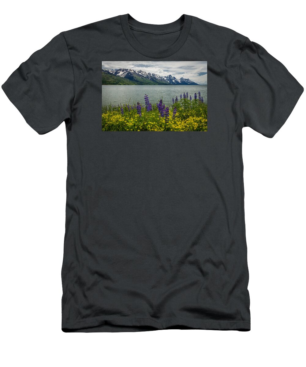 Tapestry T-Shirt featuring the photograph Teton Spring by Gary Migues