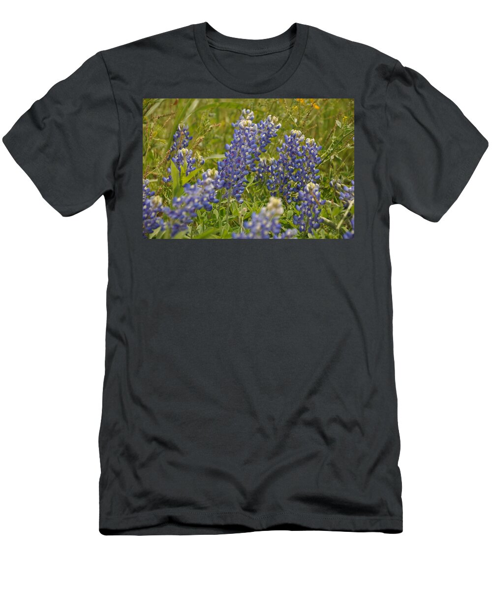 Texas Hill Country T-Shirt featuring the photograph Texas Bluebonnet by Frank Madia