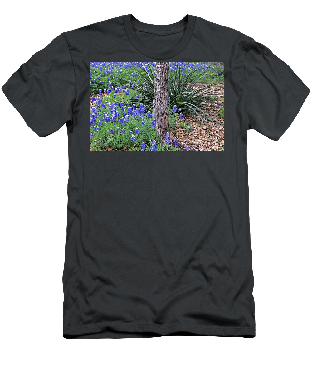 Landscape T-Shirt featuring the photograph Texas Bluebonnets by Matalyn Gardner