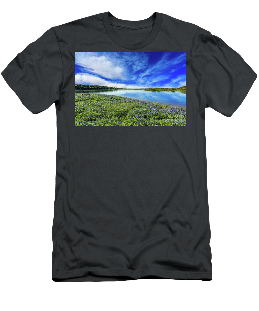 Austin T-Shirt featuring the photograph Texas Bluebonnets by Raul Rodriguez