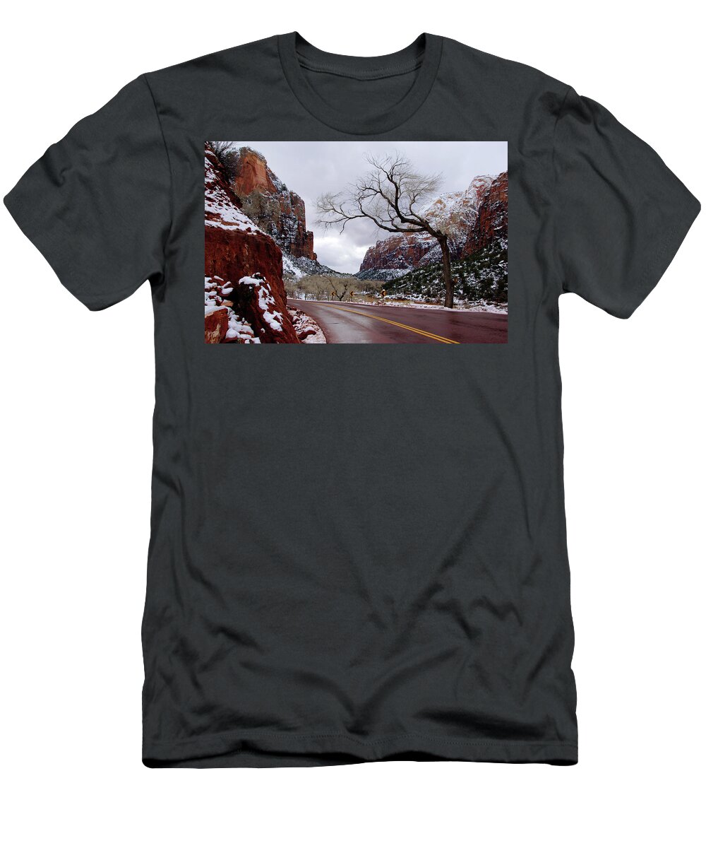 Zion T-Shirt featuring the photograph That Tree in Zion by Daniel Woodrum