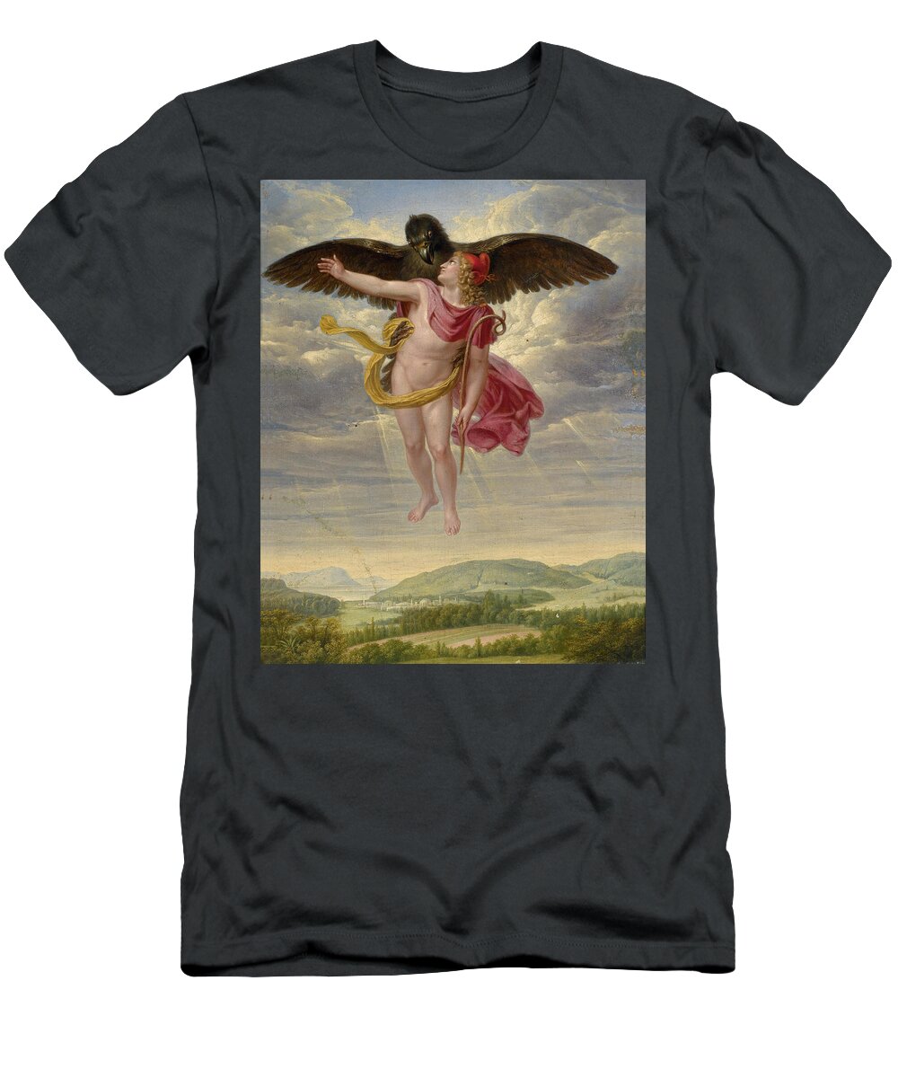 Sigmund Ferdinand Von Perger T-Shirt featuring the painting The Abduction of Ganymede by Sigmund Ferdinand von Perger