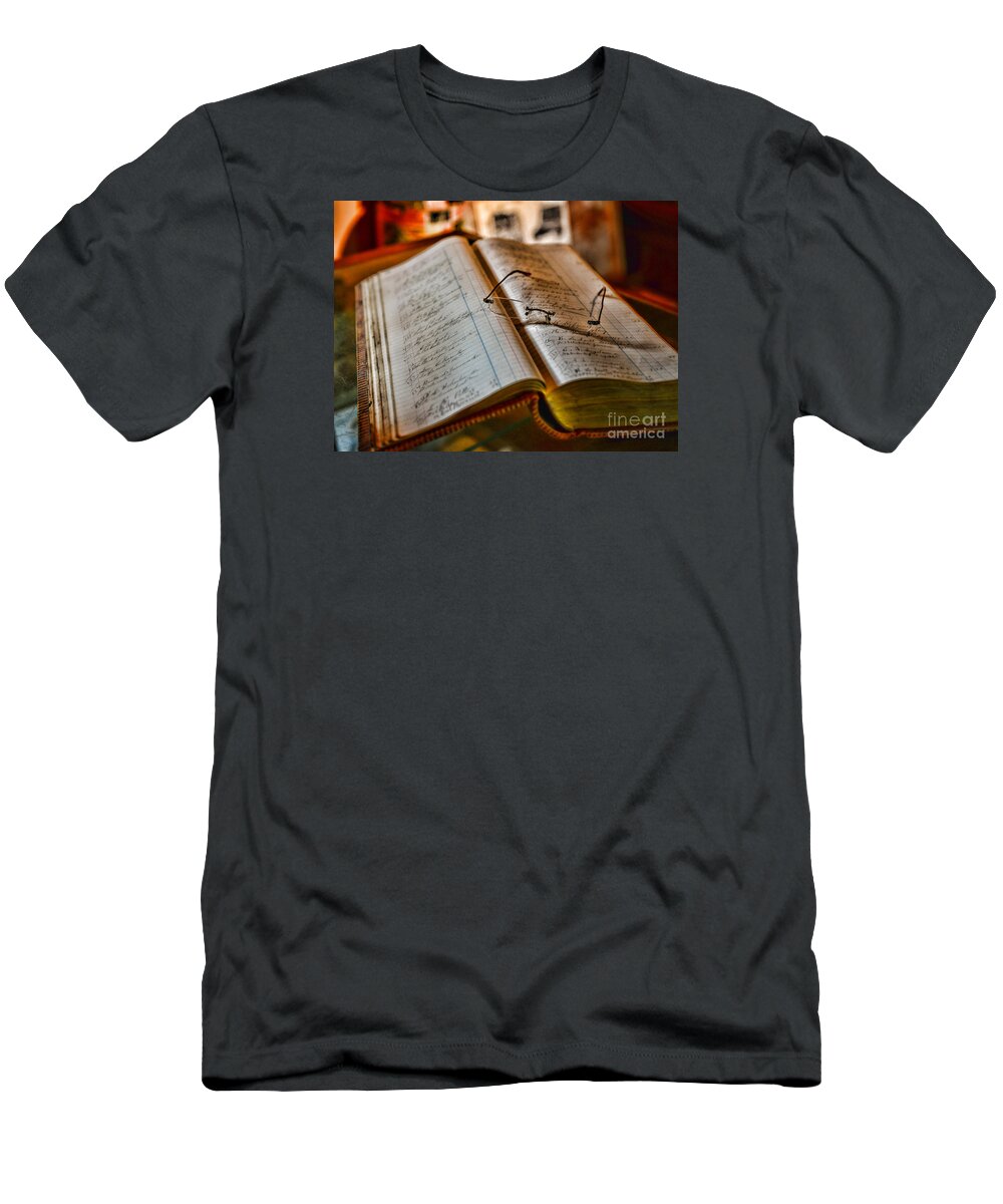 Paul Ward T-Shirt featuring the photograph The Accountant's Ledger by Paul Ward