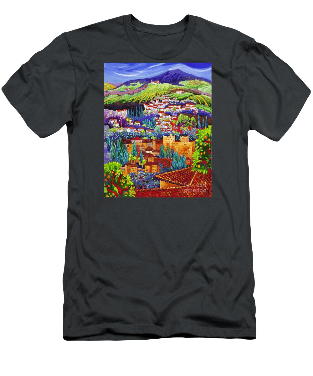 Alhambra T-Shirt featuring the painting The Alhambra by Cathy Carey