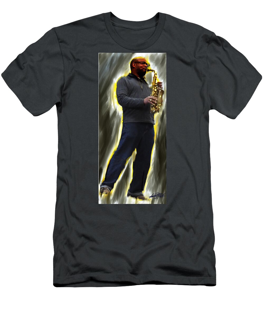 Jazz T-Shirt featuring the photograph The Artist's Other by Leon deVose